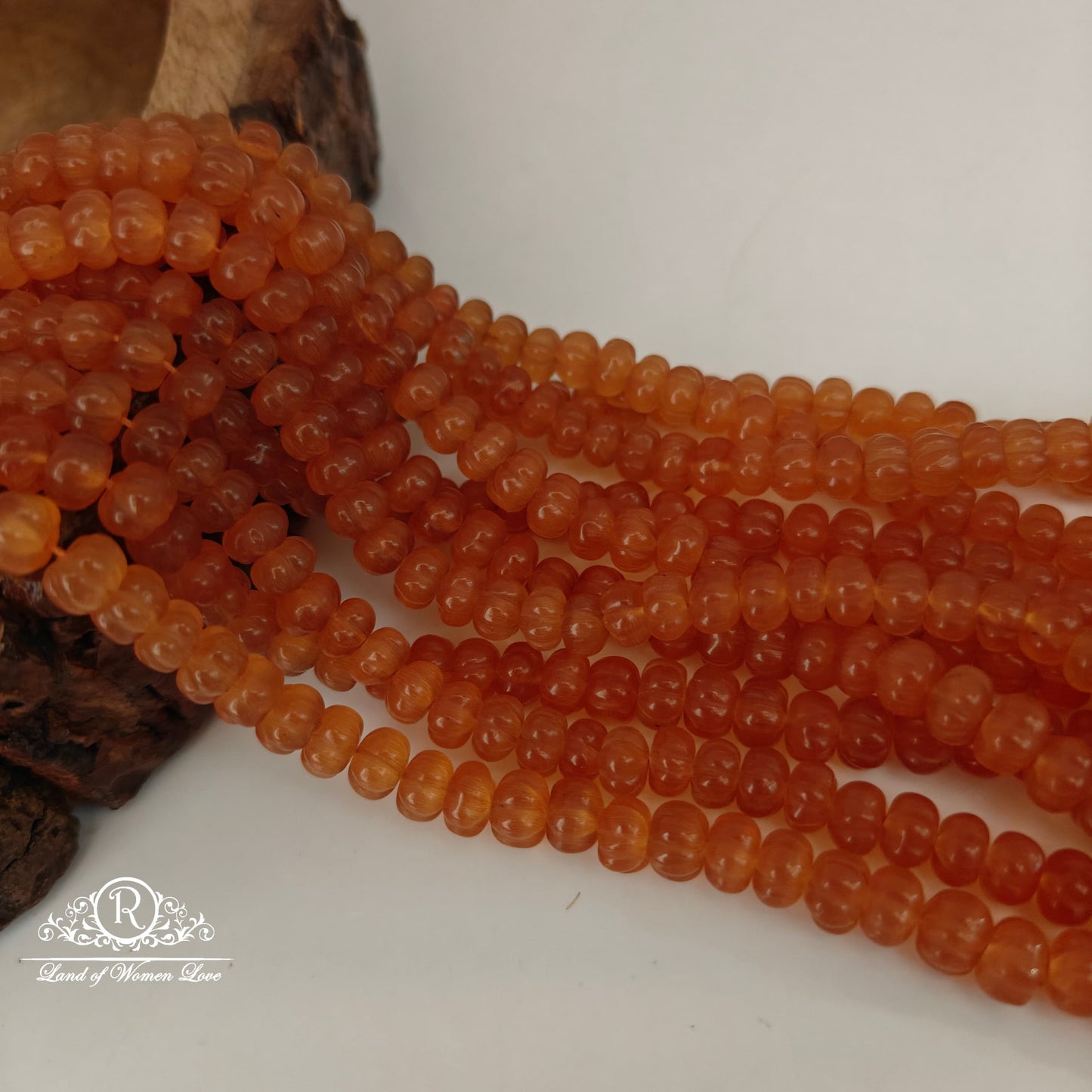ORANGE PUMPKIN BEADS-RCJM198