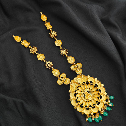 92.5 silver Nakshi  Necklace-RCV376