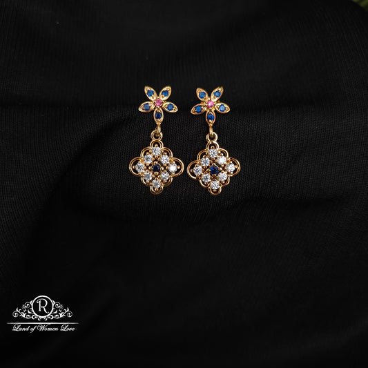 92.5 SILVER STONE EARRINGS-RCHD038-3