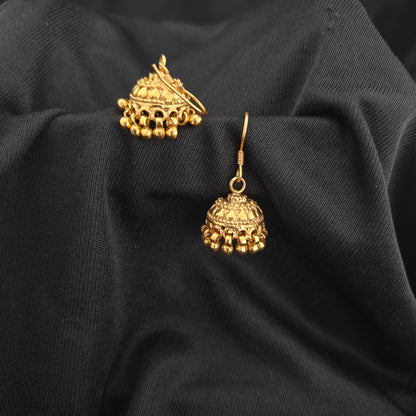 92.5 Silver with gold polish earrings -RCH366-1
