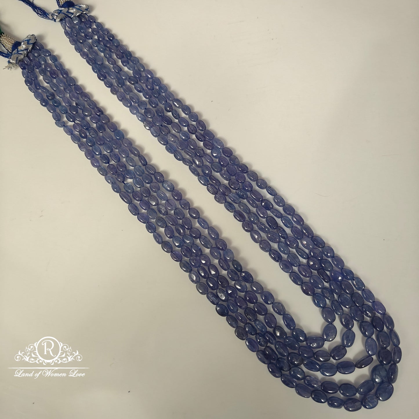 TANZANITE OVAL SHAPE BEADS MALA-RCMR04