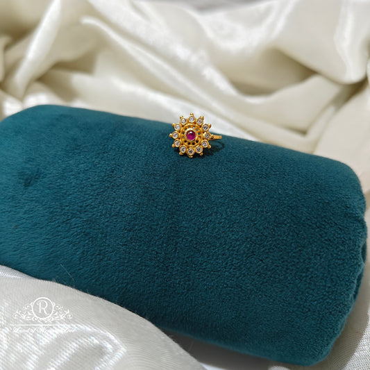 92.5 Silver flower design nosepin-RCR088