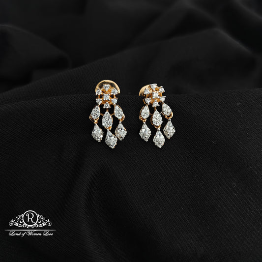 92.5 Silver diamond finishing  earrings -RCSB039