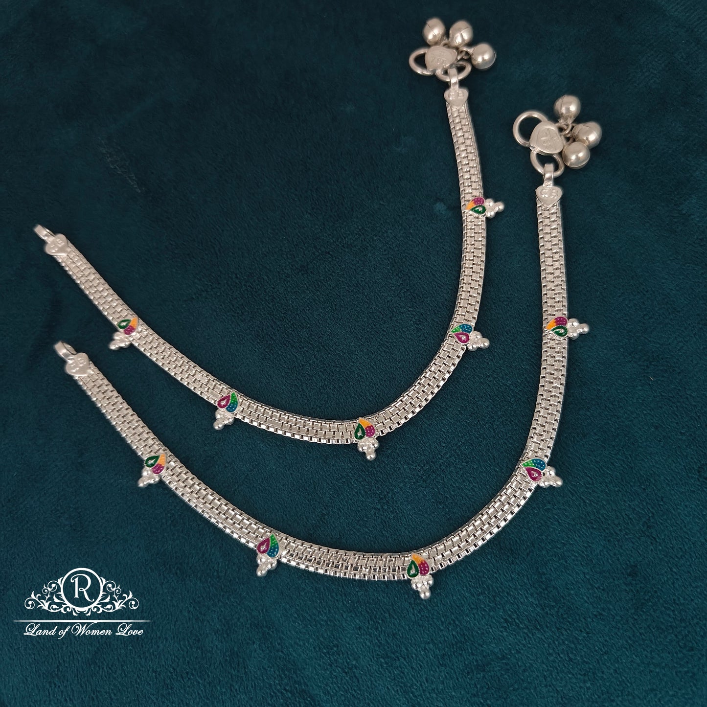 92.5 silver anklets-RCHK0146
