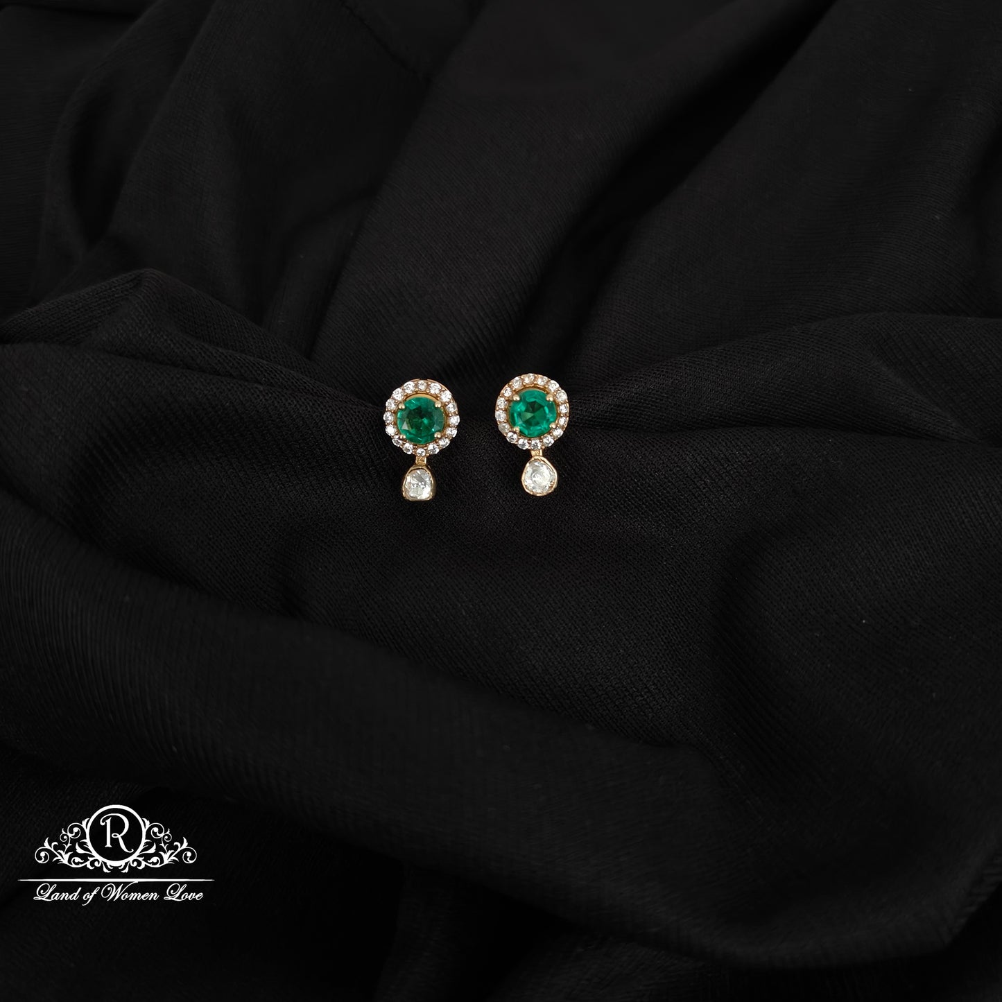 92.5-SILVER MOSSINATE EARRINGS-RCG311-1