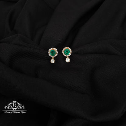 92.5-SILVER MOSSINATE EARRINGS-RCG311-1