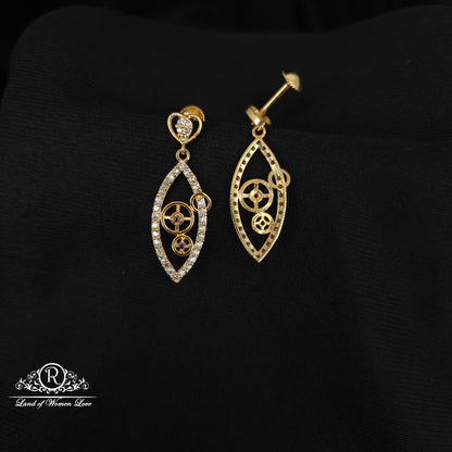 92.5 SILVER STONE EARRINGS-RCHD039-4