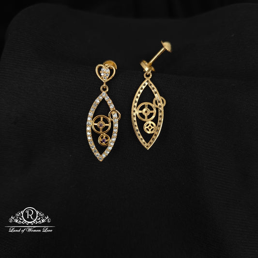 92.5 SILVER STONE EARRINGS-RCHD039-4