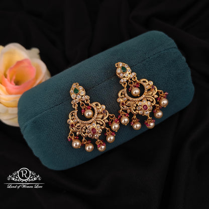 92.5 SILVER CHANDBALI EARRINGS -RCMB014