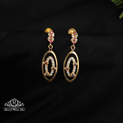 92.5 SILVER STONE EARRINGS-RCHD039-2