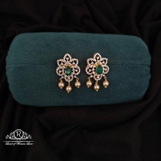92.5 SILVER DIAMOND FINISHING EARRINGS-RCM1479