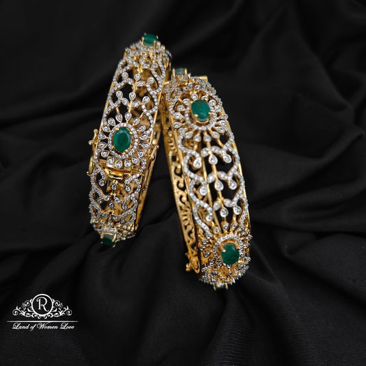 92.5 SILVER DIAMOND FINISHING BANGLES-RCZP02
