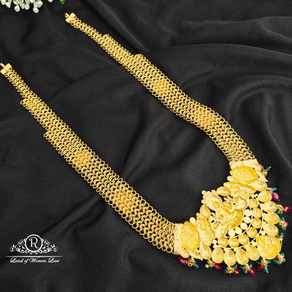 92.5 Silver Mesh Chain Lakshmi Devi Haram-RCR092