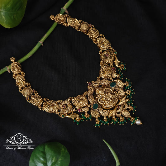 92.5 silver simple and Cute Lakshmi Devi design necklace -RCJR101016