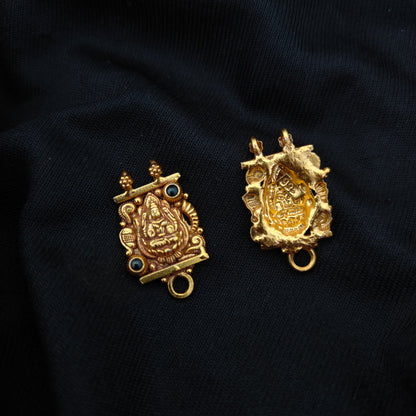 92.5-silver-with-gold-polish-Lakshmi devi desgin side locket-RCH1360