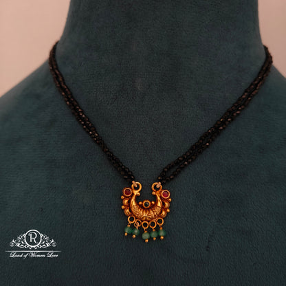 92.5 SILVER BLACK BEADS -RCH1254
