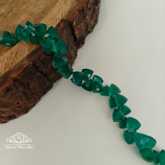 DIAMOND CUT GREEN BEADS-RCJM093