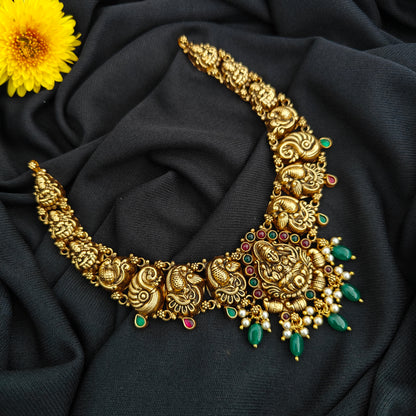 92.5 Silver  lakshmi devi  Necklace design-RCV323