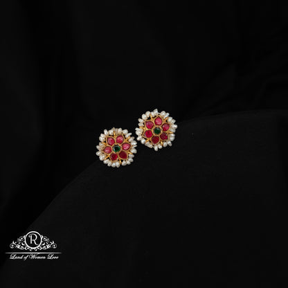 92.5 silver kundan earrings-RCNP001