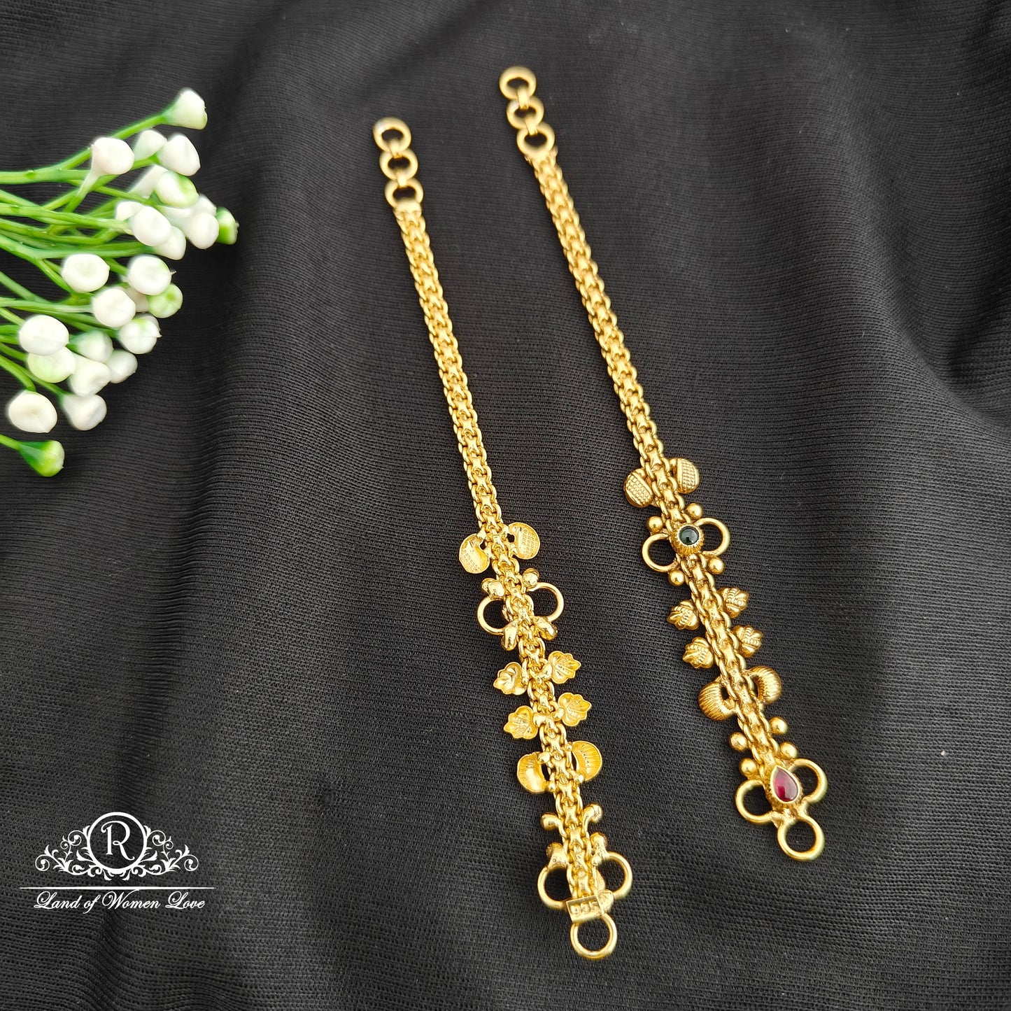 92.5 Silver Nakshi  Earchain-RCR154