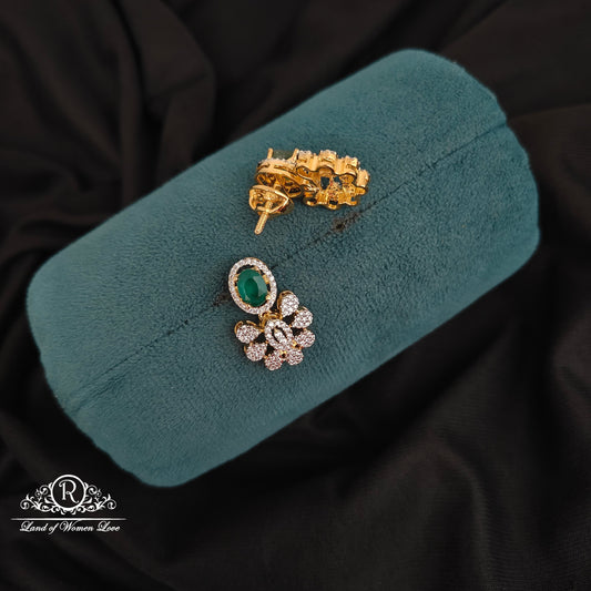 92.5 SILVER DIAMOND FINISHING EARRINGS-RCM1463