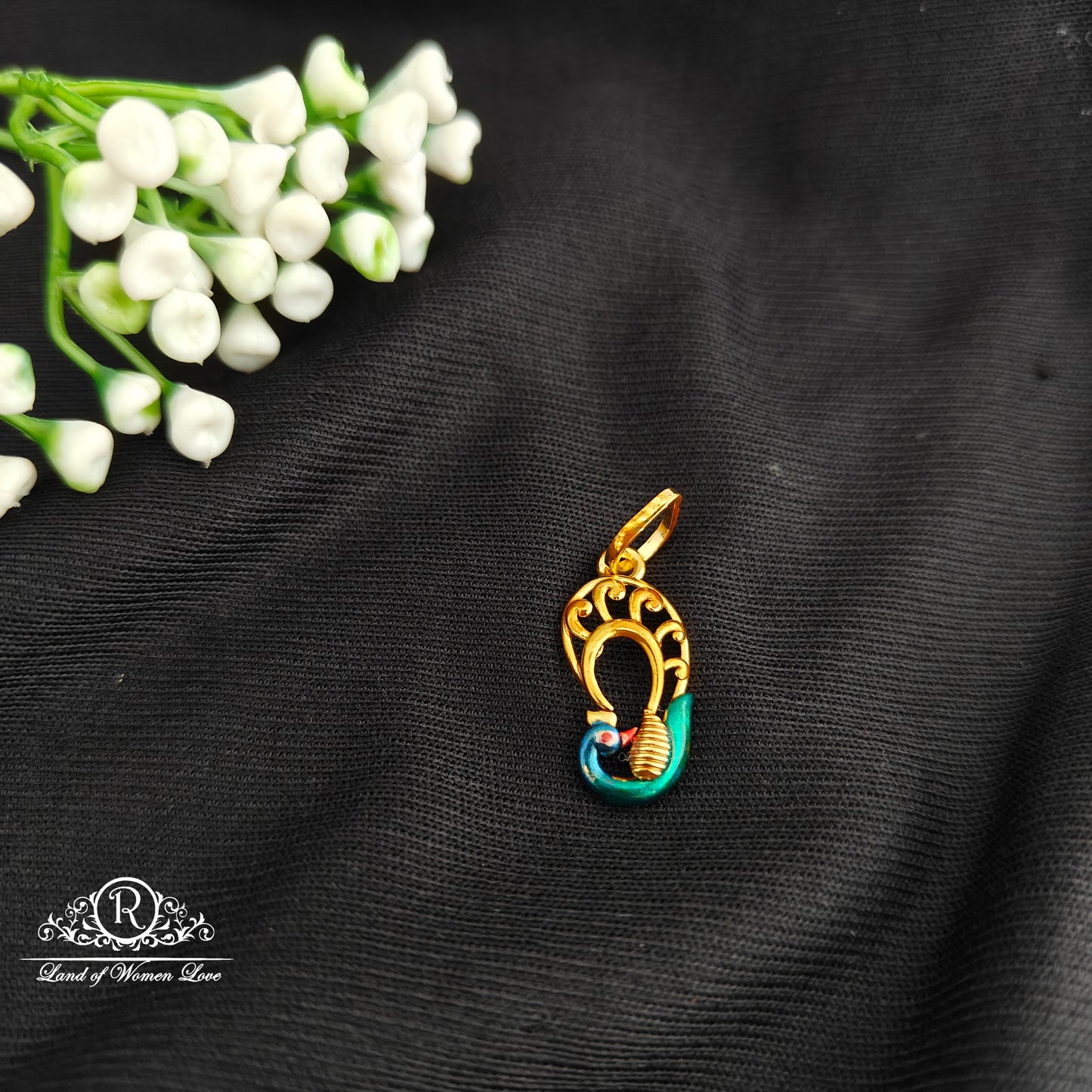 92.5 Silver Peacock Locket-RCR085