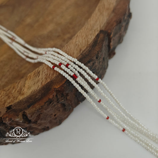 RED COLOUR POT PEARLS-RCJM035