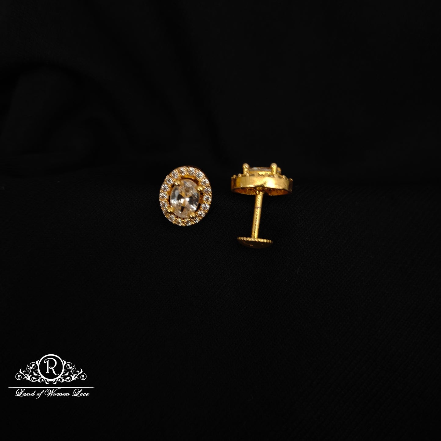 92.5-SILVER WHITE STONE STUDS-RCZ991