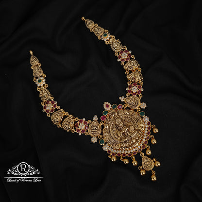 92.5 silver premium lakshmi devi necklace-RCHD002