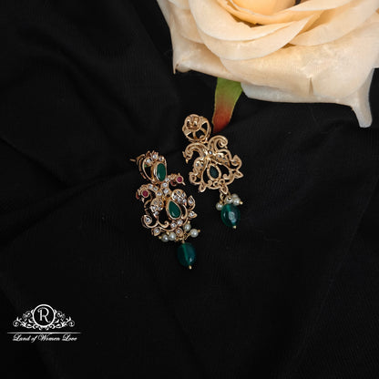 92.5 SILVER ROSE GOLD EARRINGS -RCP245