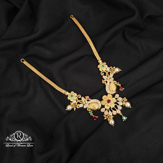 92.5 SILVER PEACOCK DESGIN NECKLACE-RCBH009