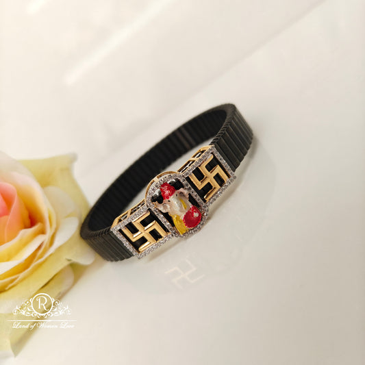 92.5 Silver Ganesh Gents Bracelets-RCMB028