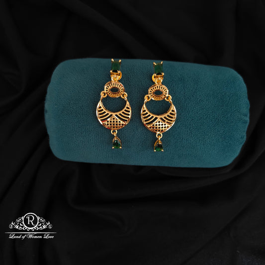 92.5 SILVER GOLD REPILCA DESGIN EARRINGS-RCM1438-1