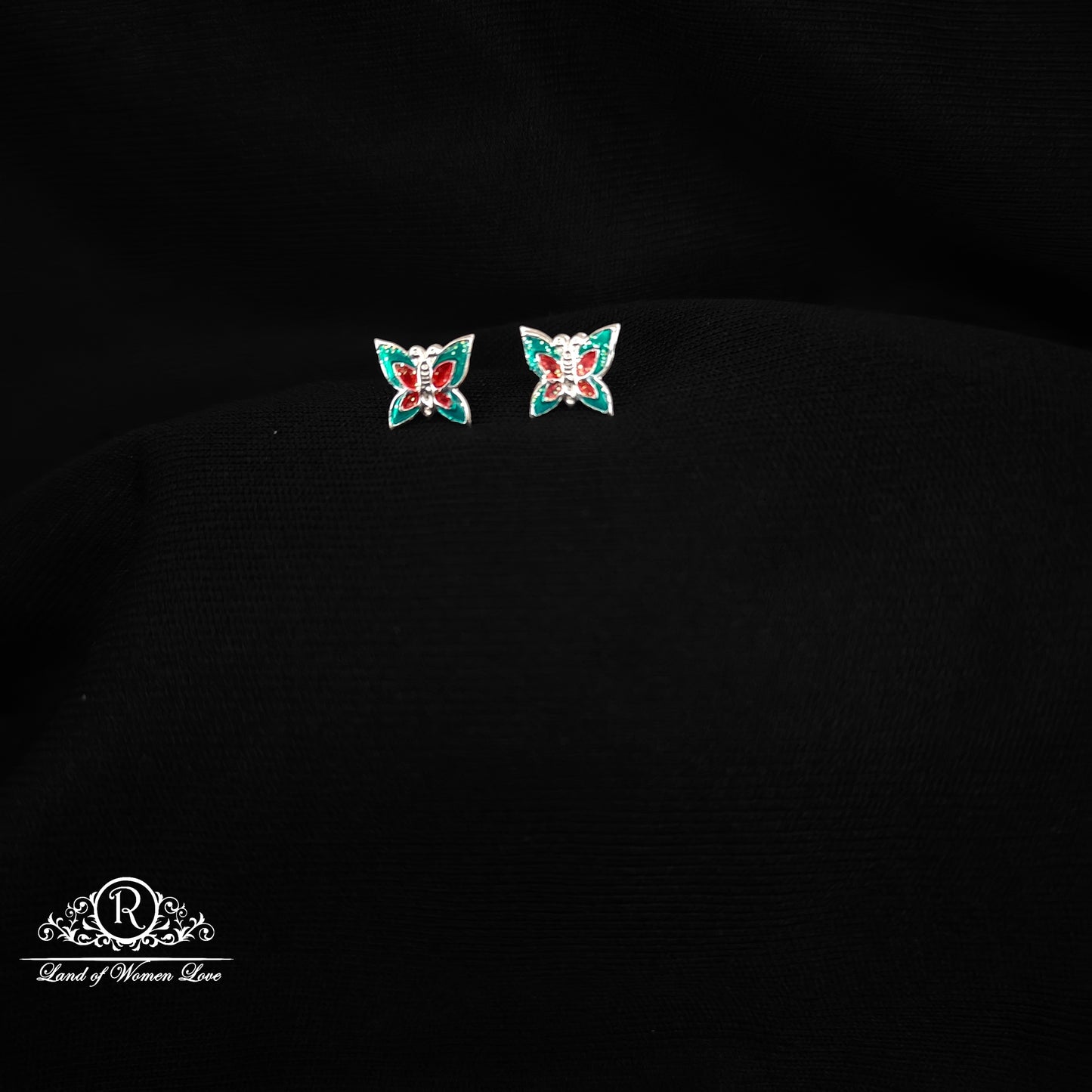 92.5 Silver Butterfly  Kids Earrings-RCHS56