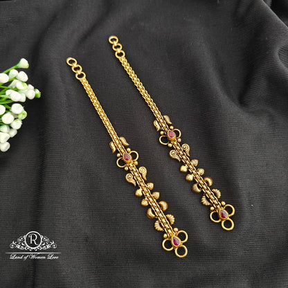 92.5 Silver Nakshi  Earchain-RCR155