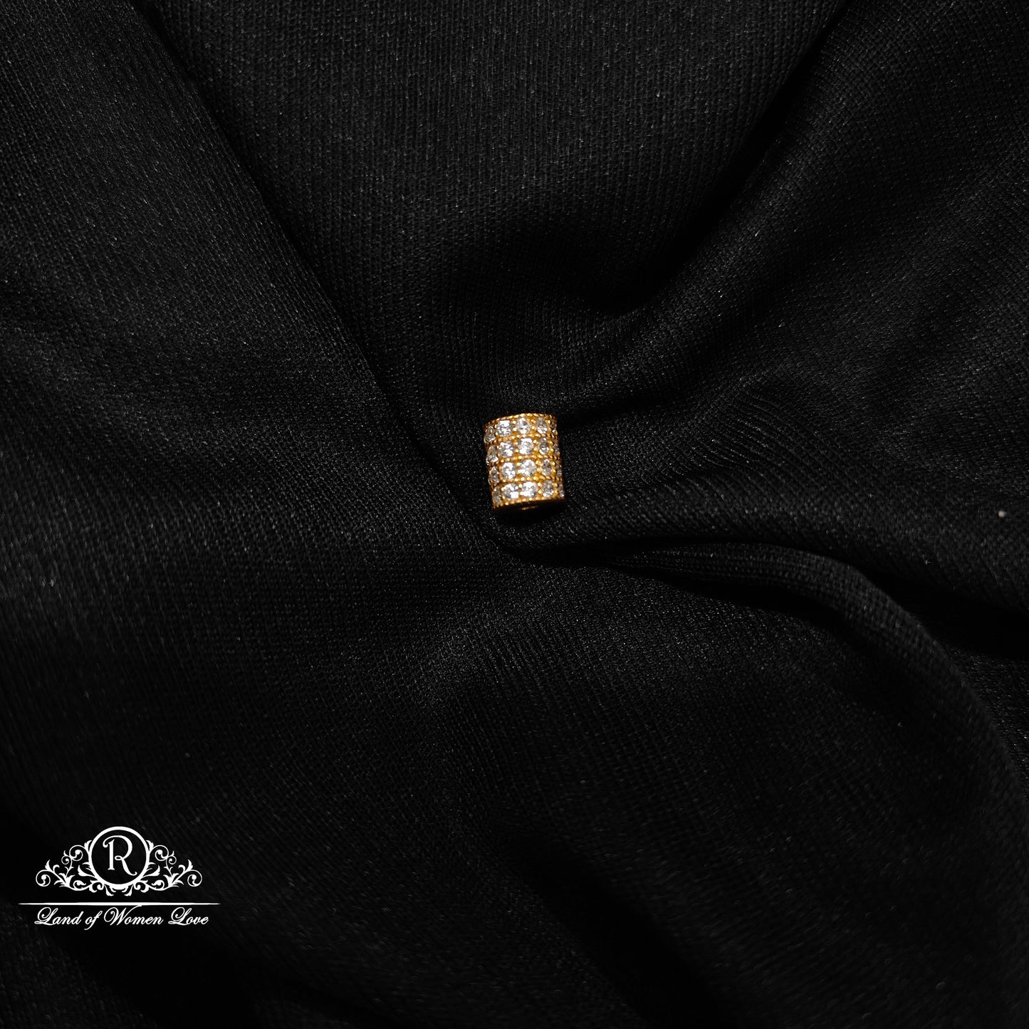 92.5 silver cz balls with gold polish -RCD317