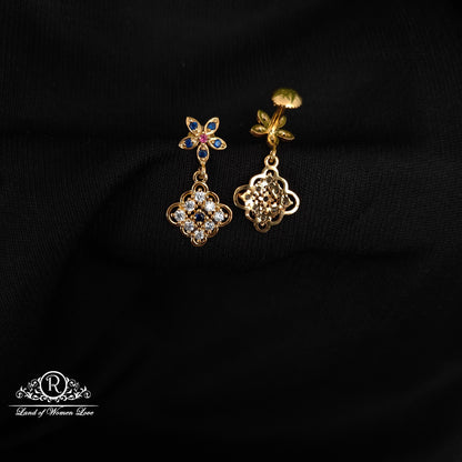 92.5 SILVER STONE EARRINGS-RCHD038-3