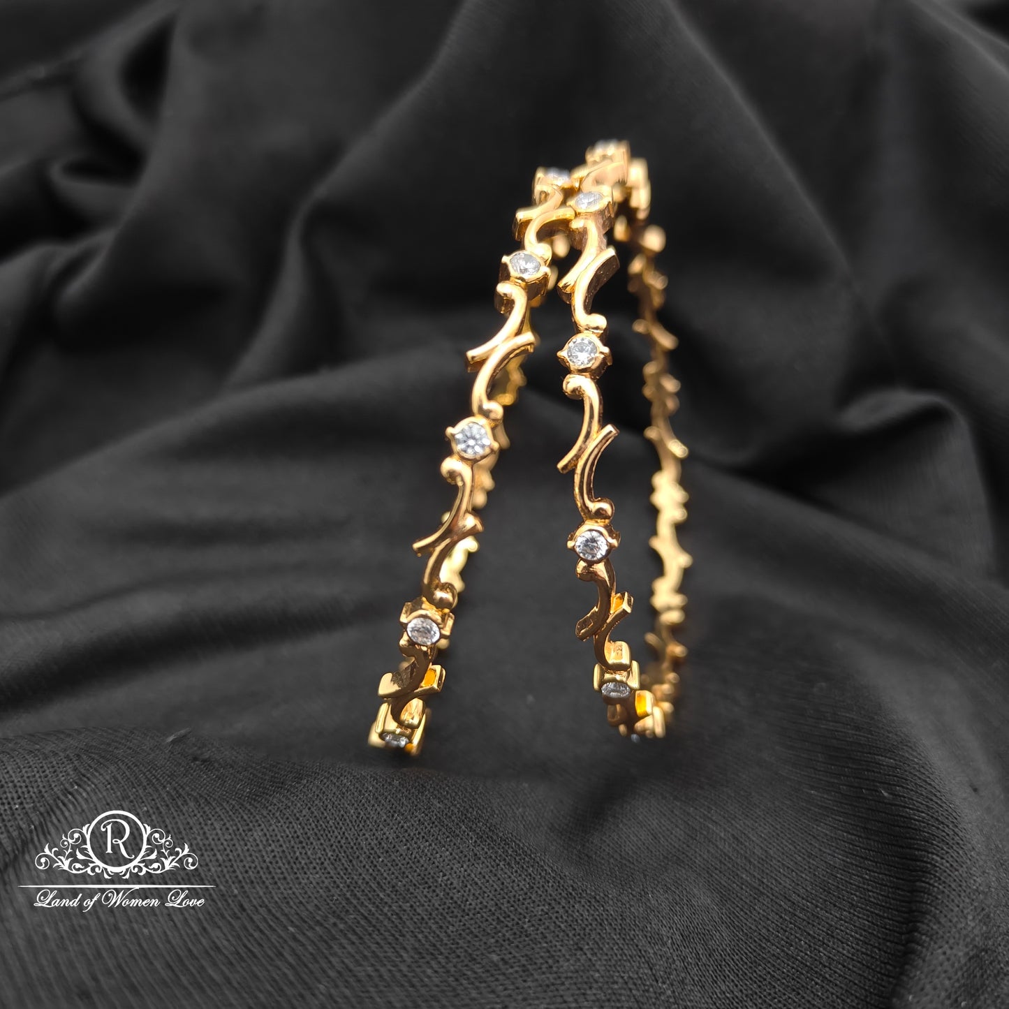 92.5 silver white stone bangles-RCM1630