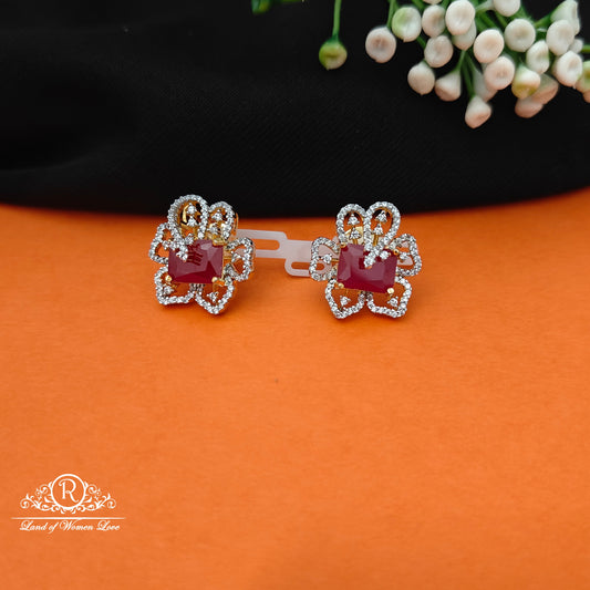 92.5 SILVER Diamond Finishing Earrings-RCCP102-1