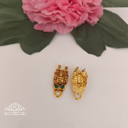 92.5-SILVER LAKSHMI DEVI  SIDE LOCKETS -RCZ1051