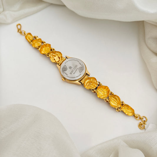 92.5-Silver With Gold Polish Watch Desgin-RCV431