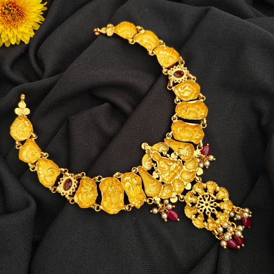 92.5 Silver  lakshmi devi  Necklace design-RCV324