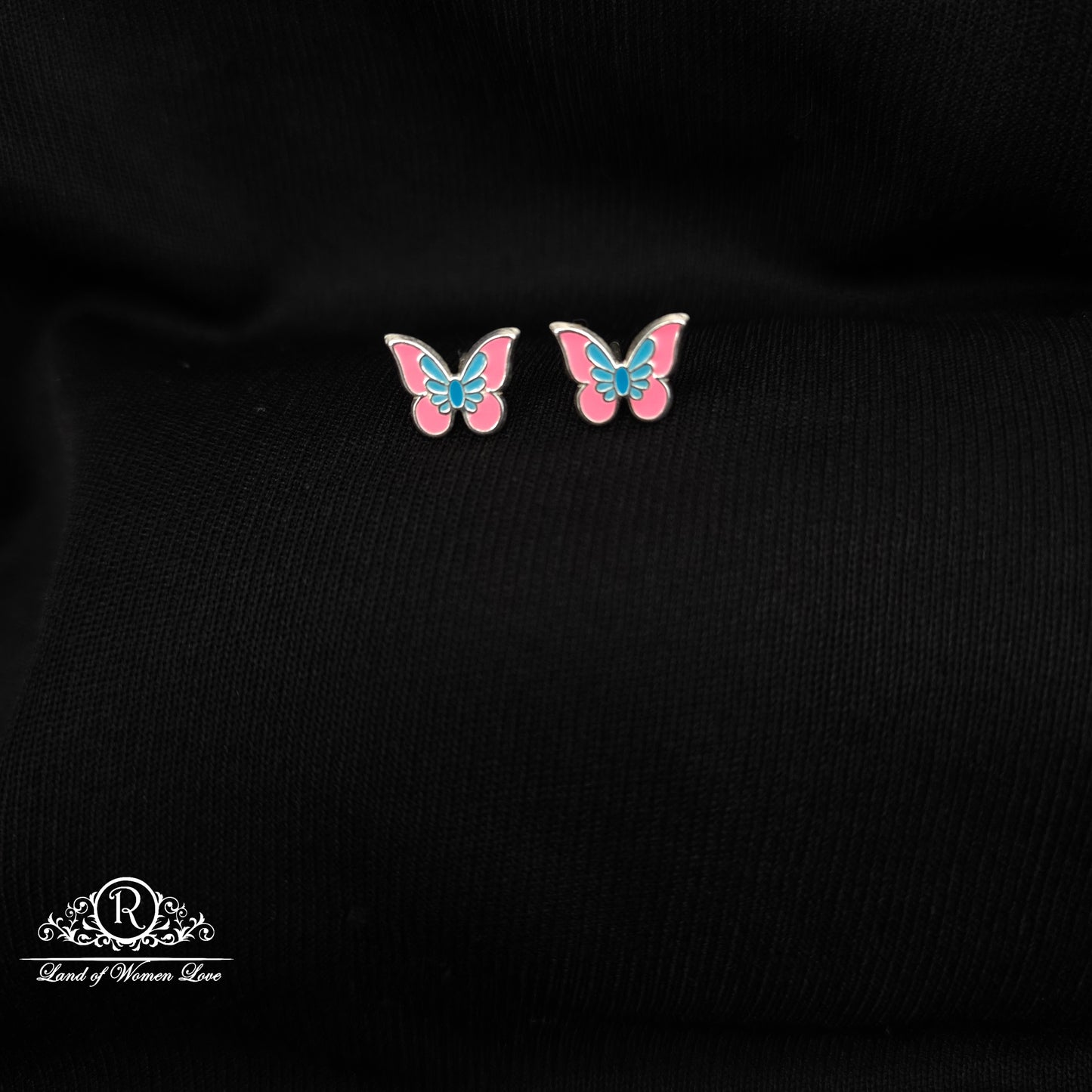 92.5 Silver Butterfly  Kids Earrings-RCHS53