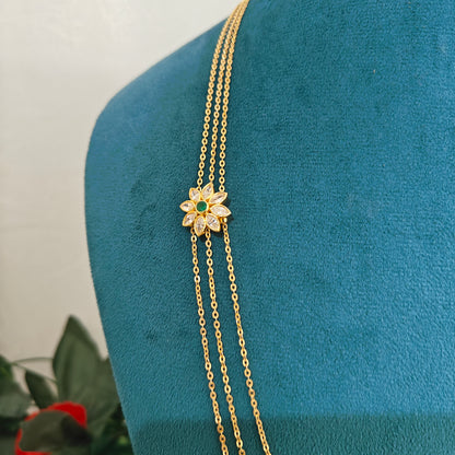 92.5 Silver with gold polish chandra haram RCH1313