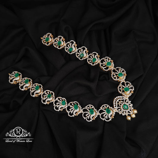 92.5 SILVER DIAMOND FINISHING HARAM CUM HIPBELT MODEL -RCZP08