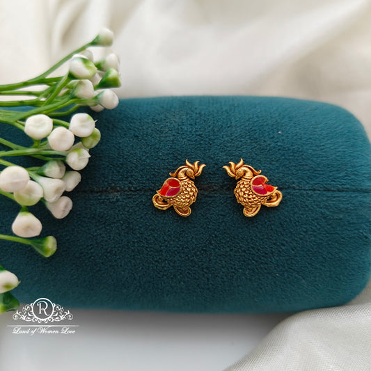 92.5 Silver Small Peacock  Earrings-RCR072