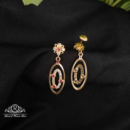 92.5 SILVER STONE EARRINGS-RCHD039-1