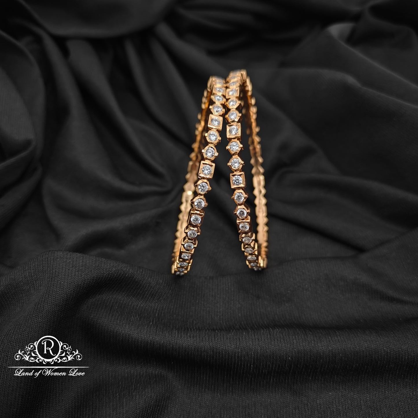 92.5 silver white stone bangles-RCM1631