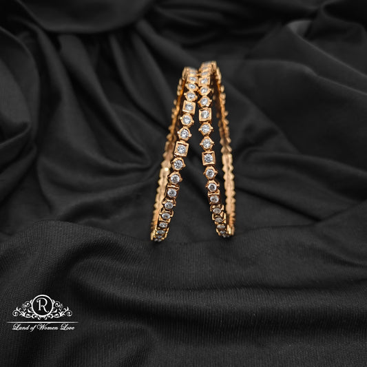 92.5 silver white stone bangles-RCM1631