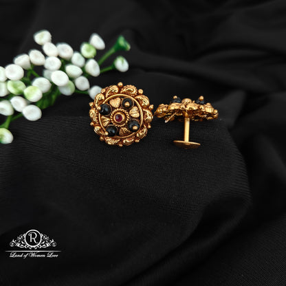 92.5 SILVERGREEN BEADS ROUND STUDS-RCJR1080